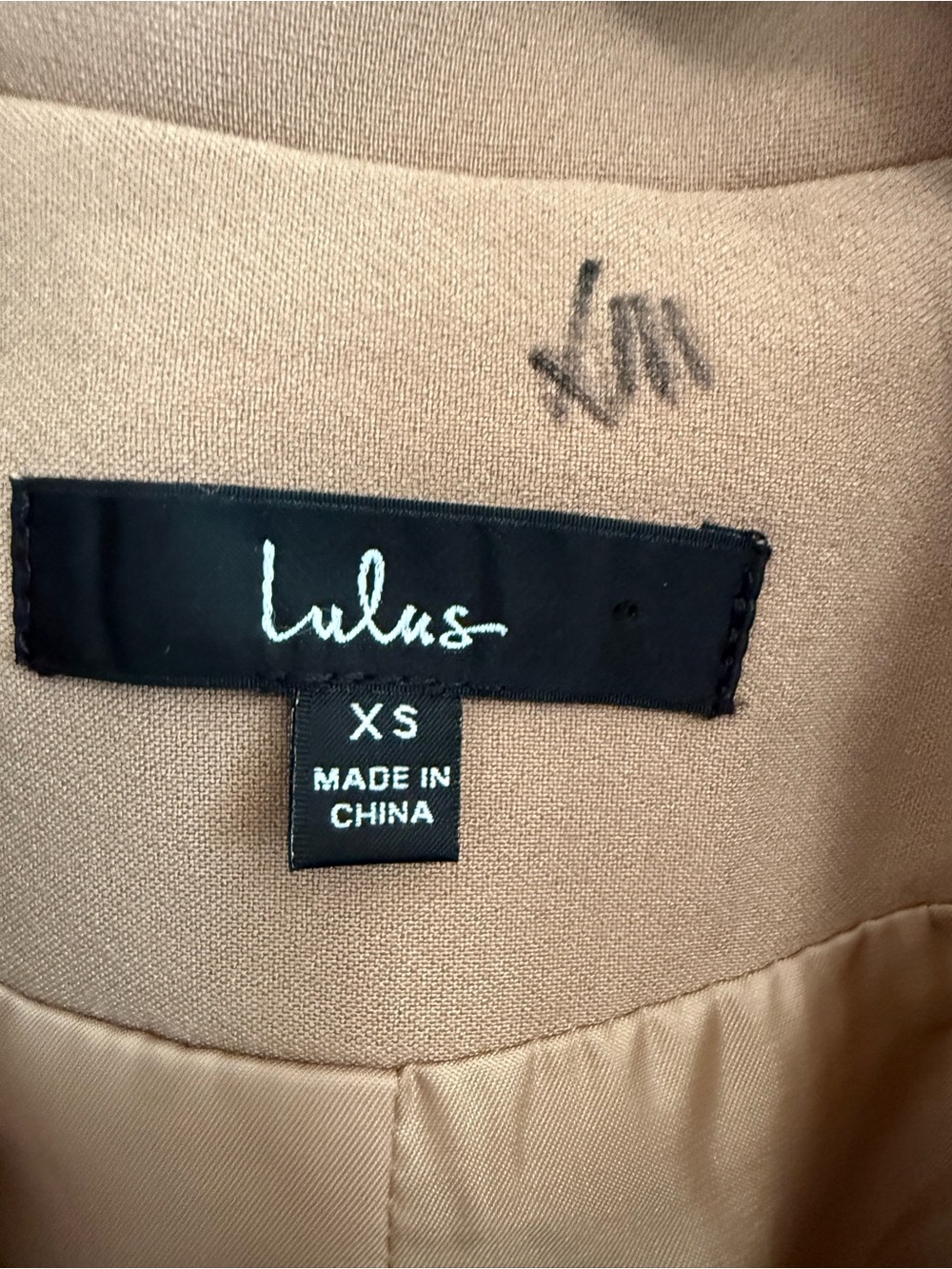 Lulu's Camel Double-Breasted Tailored Blazer - Picture 7 of 9